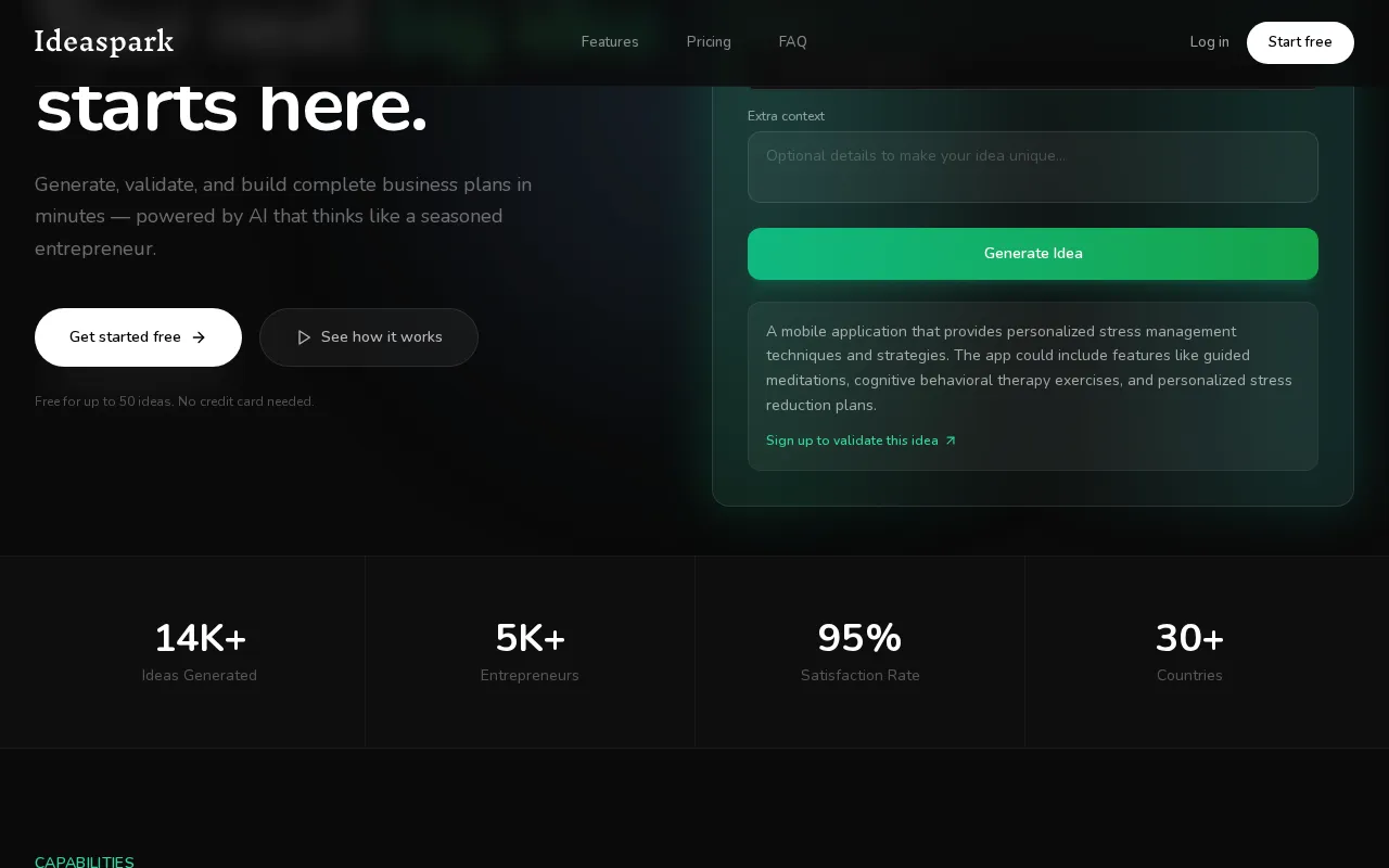 IdeaSpark — preview screenshot