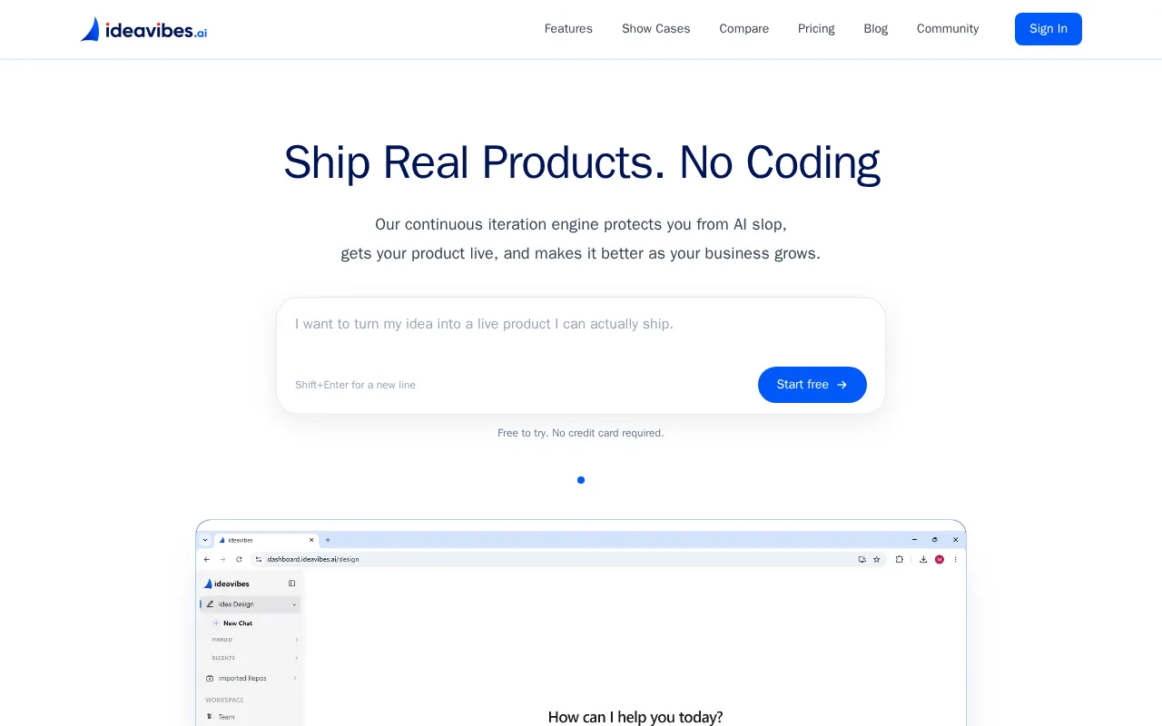 Ideavibes AI — preview screenshot