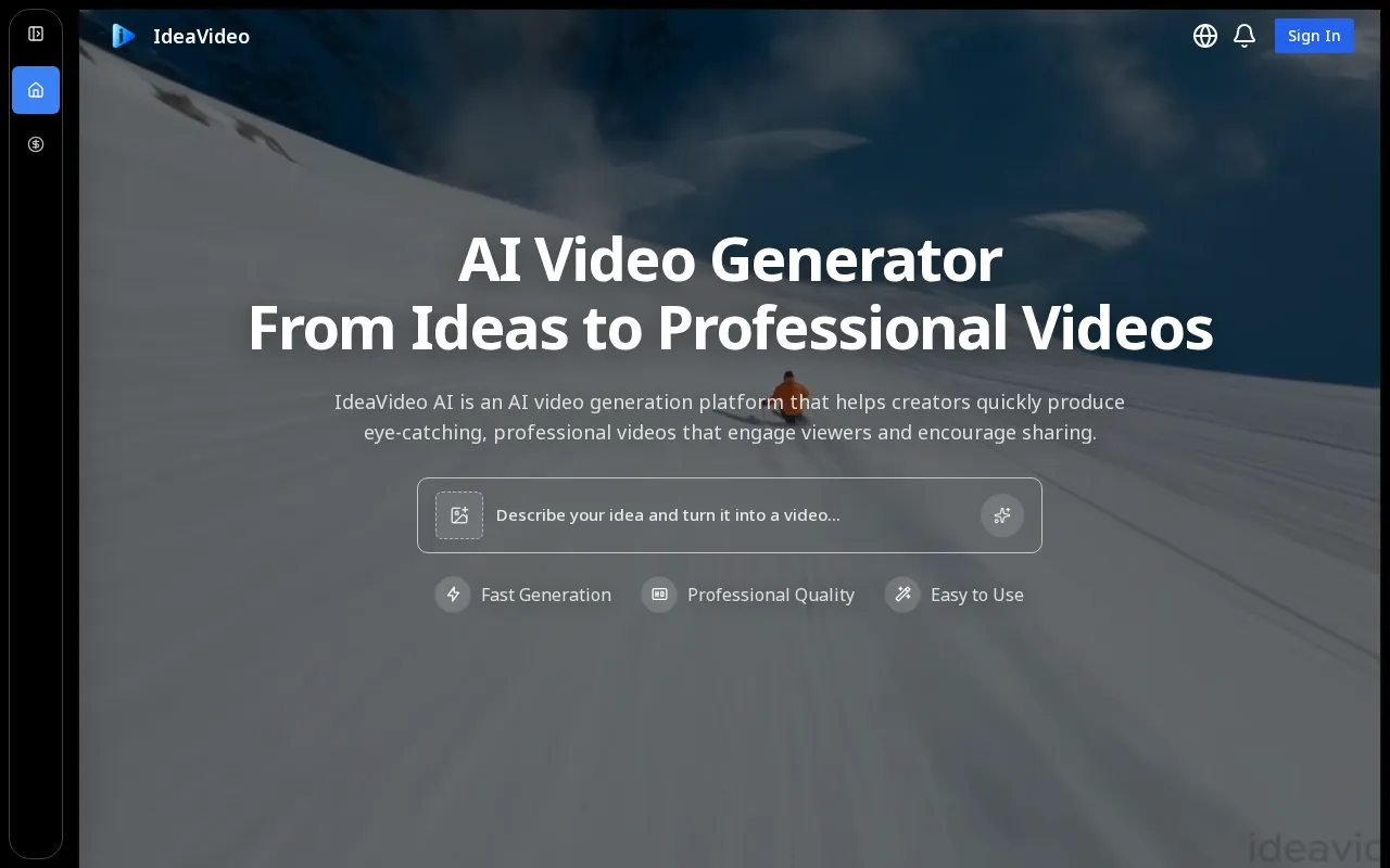 IdeaVideo AI Video Generator — preview screenshot