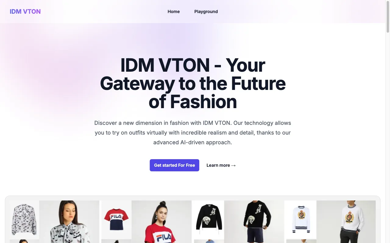 IDM VTON AI — preview screenshot