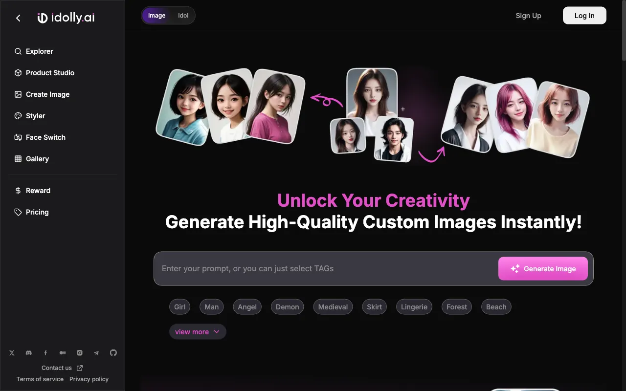 Idolly AI — preview screenshot