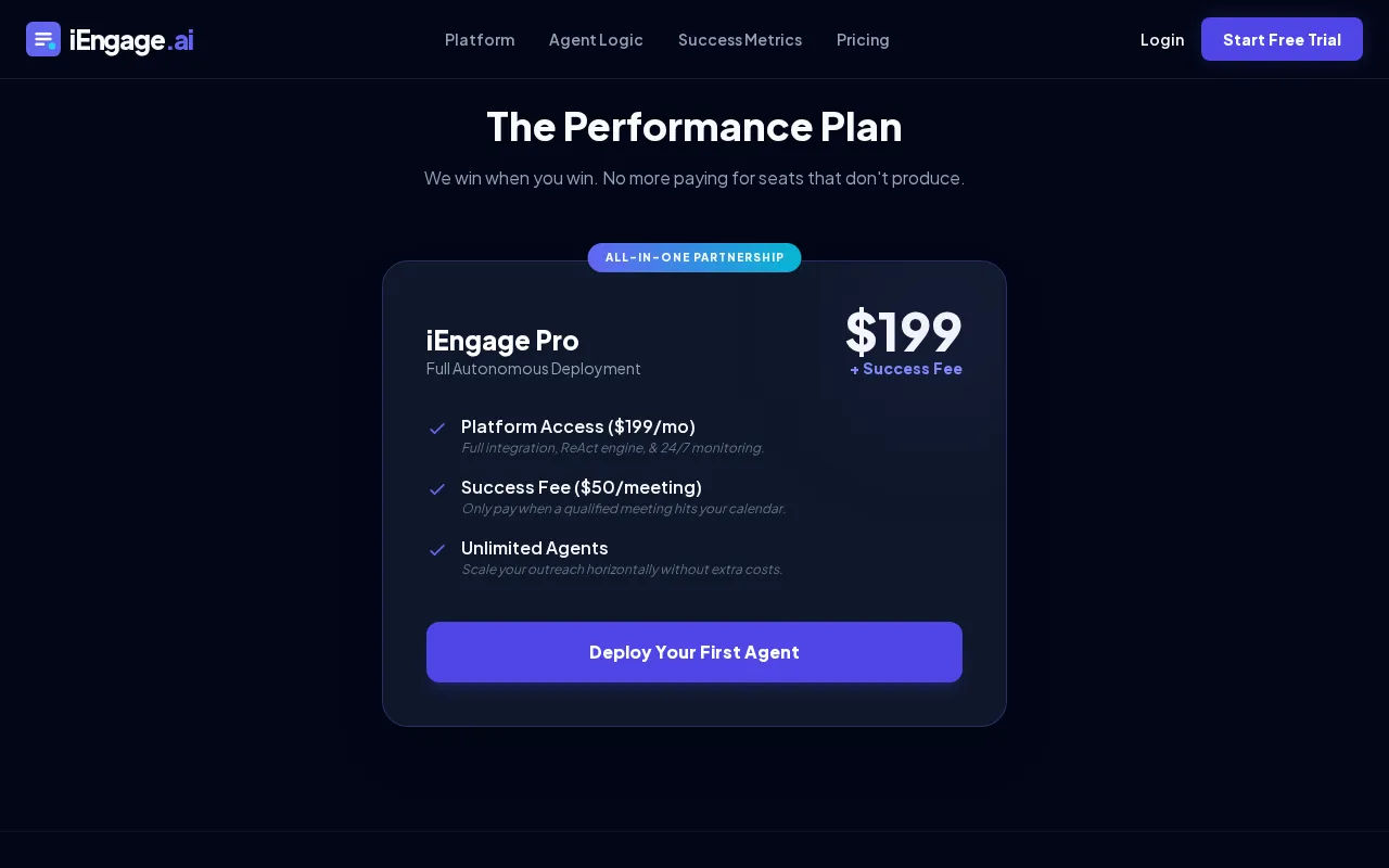 iEngage — pricing page