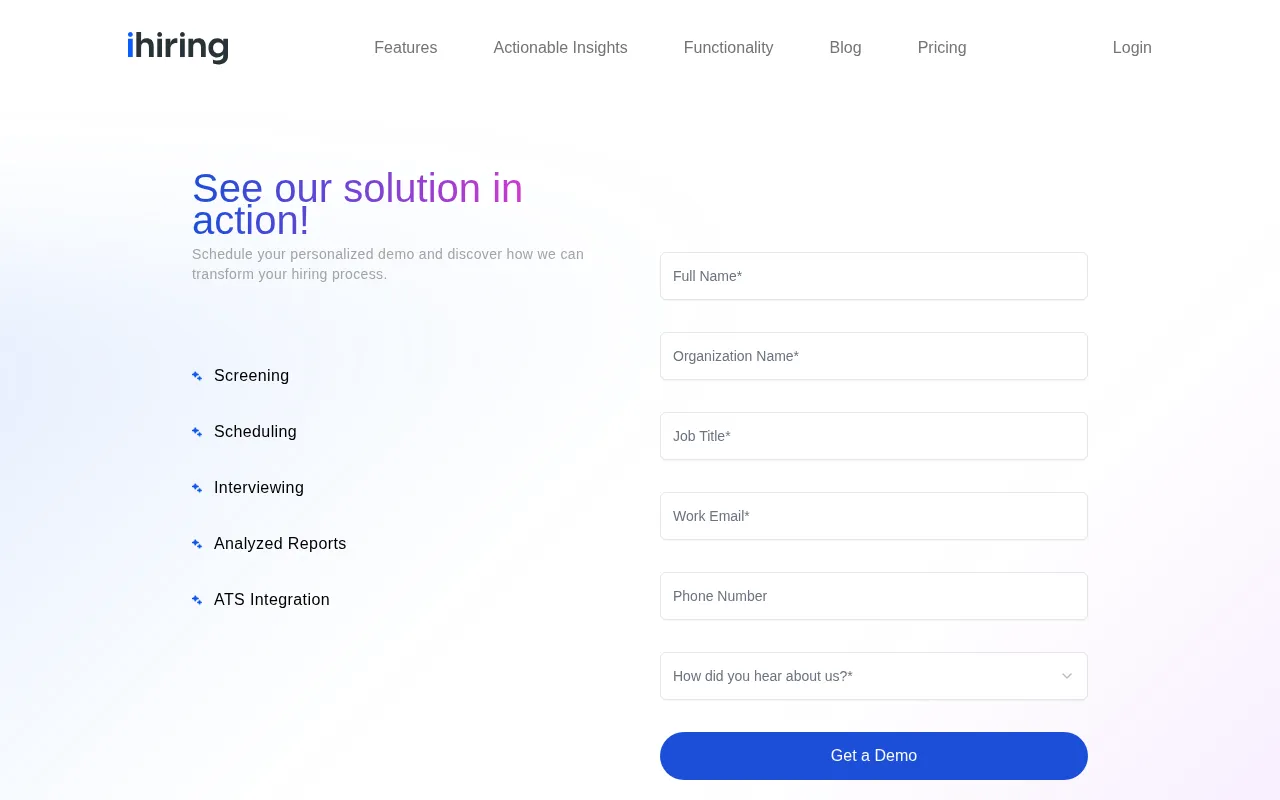 ihiring — pricing page