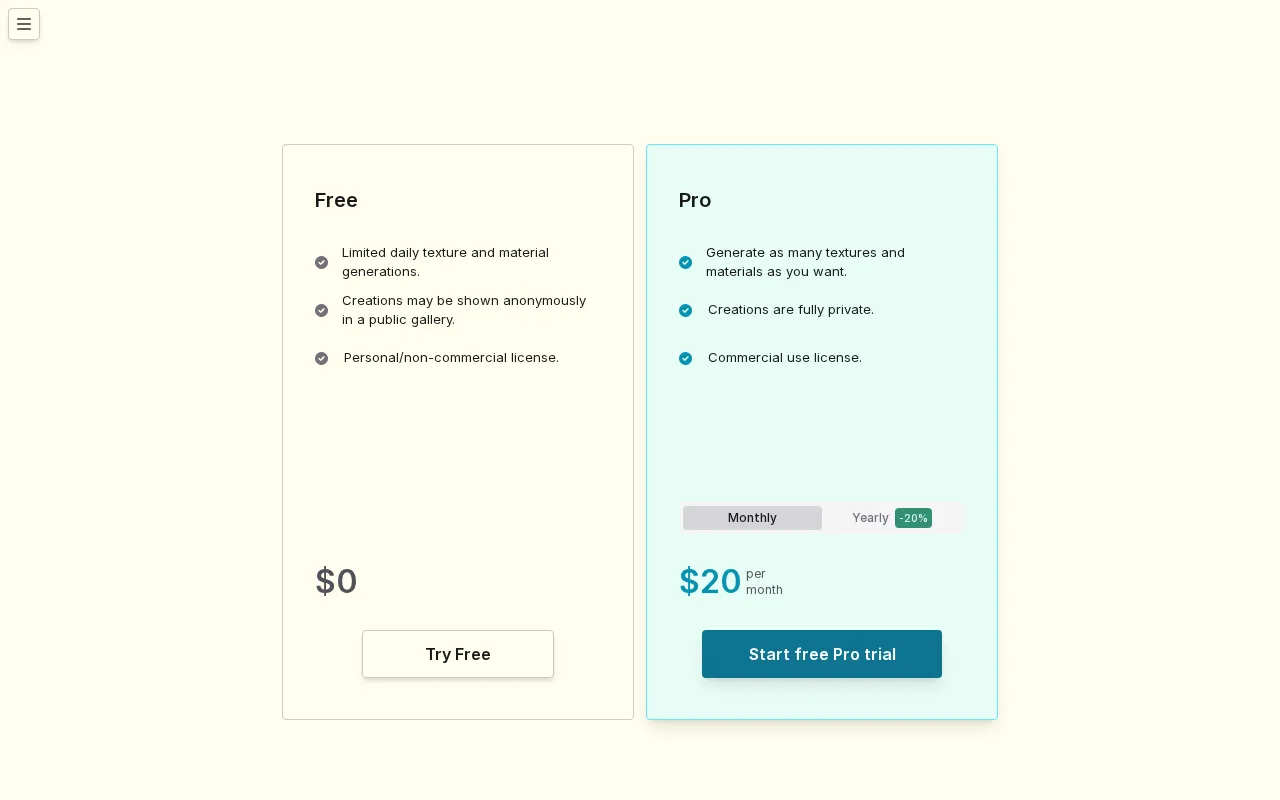 Iliad — pricing page