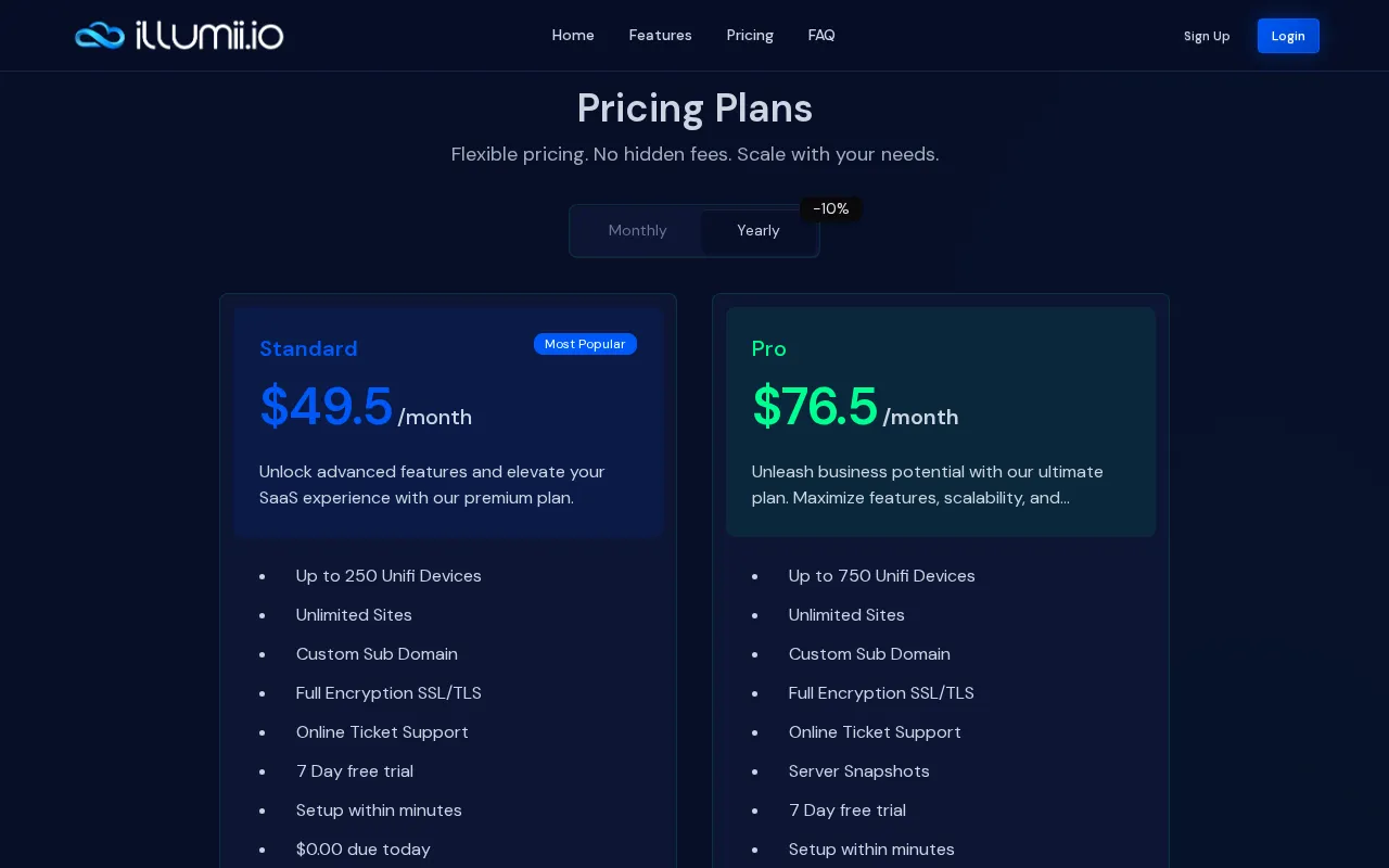 Illumii — pricing page