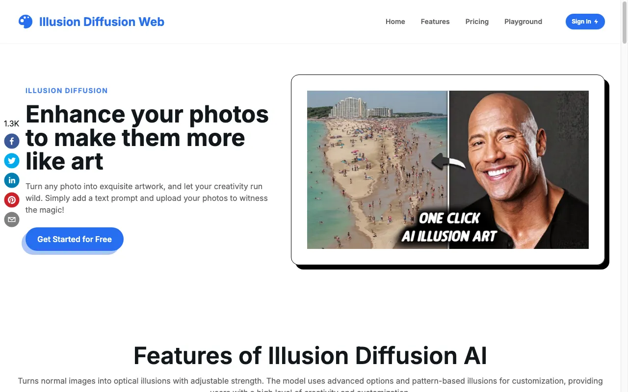 Illusion Diffusion Web — preview screenshot