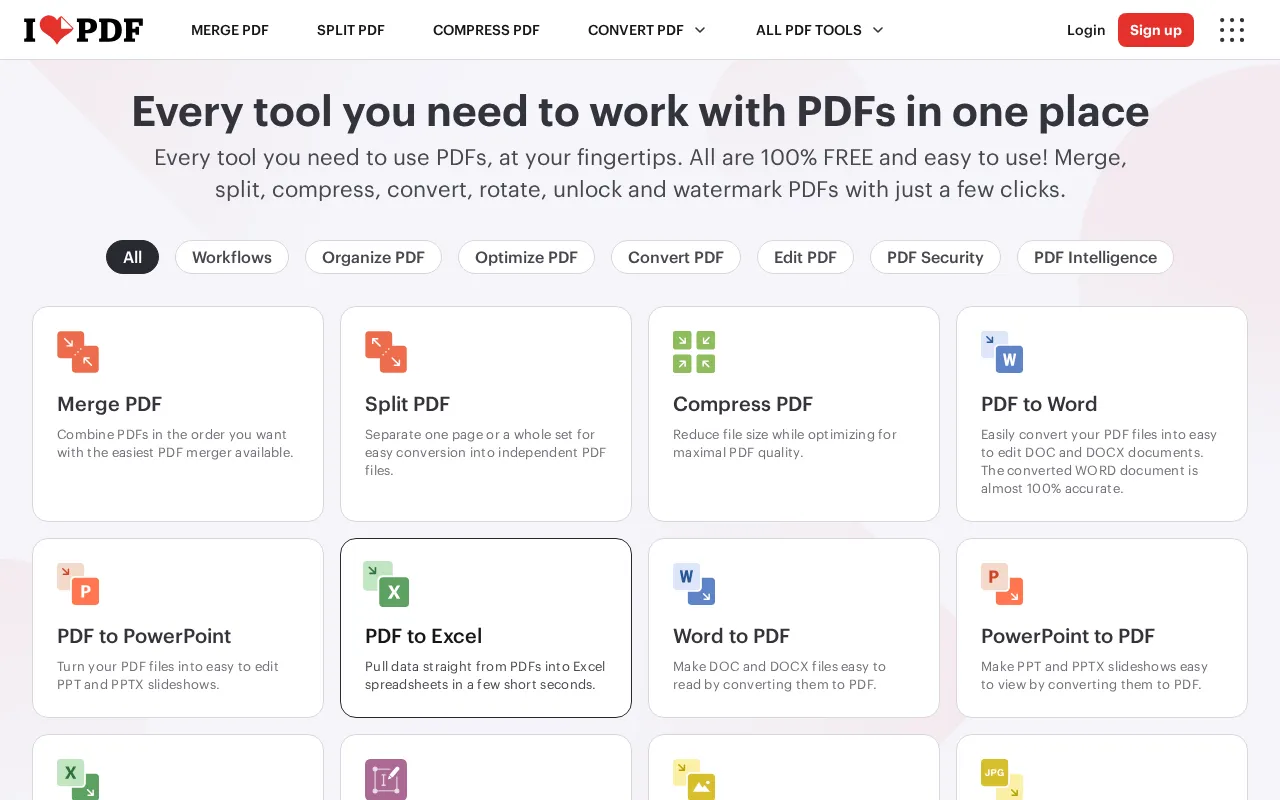 iLovePDF — preview screenshot