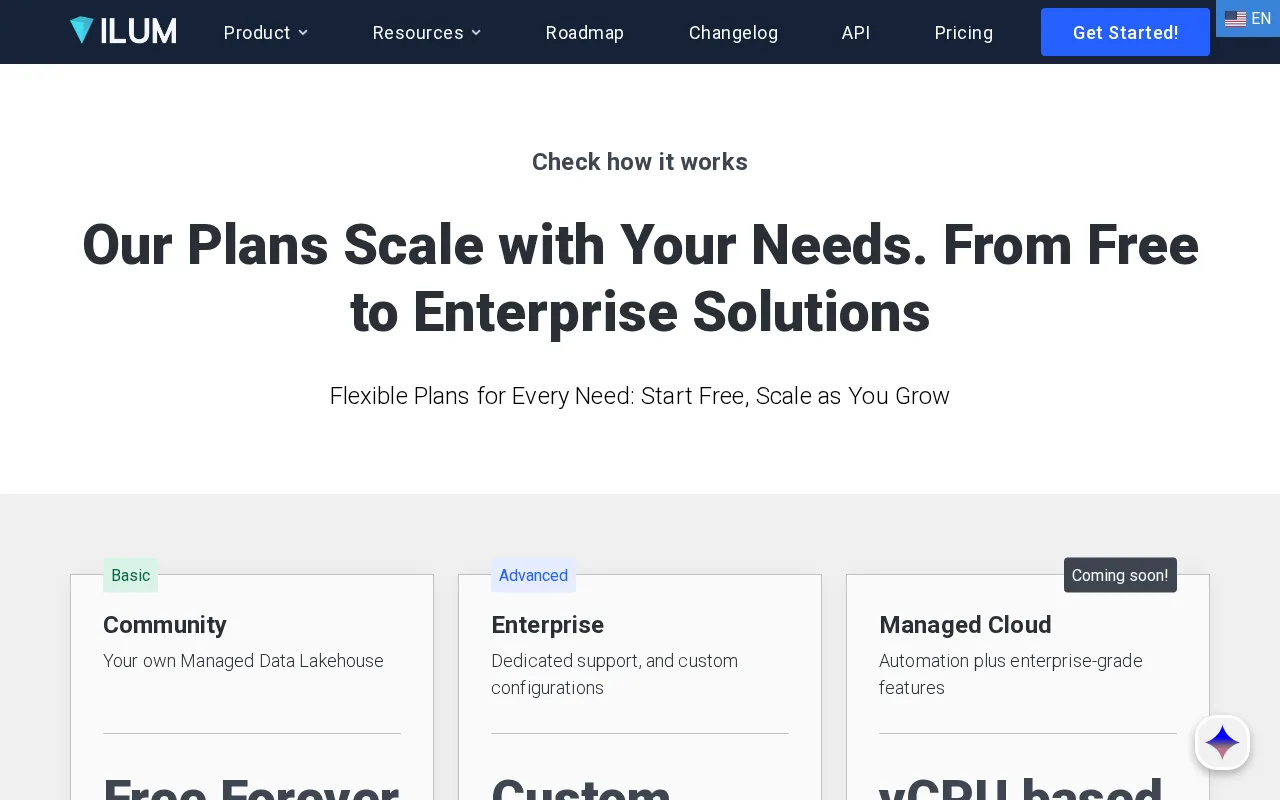 ILUM — pricing page