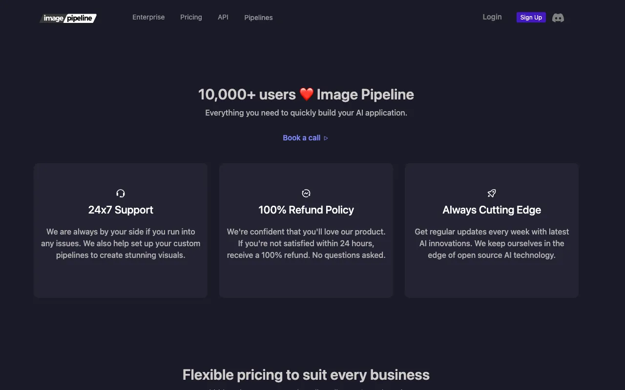 Image Pipeline — pricing page
