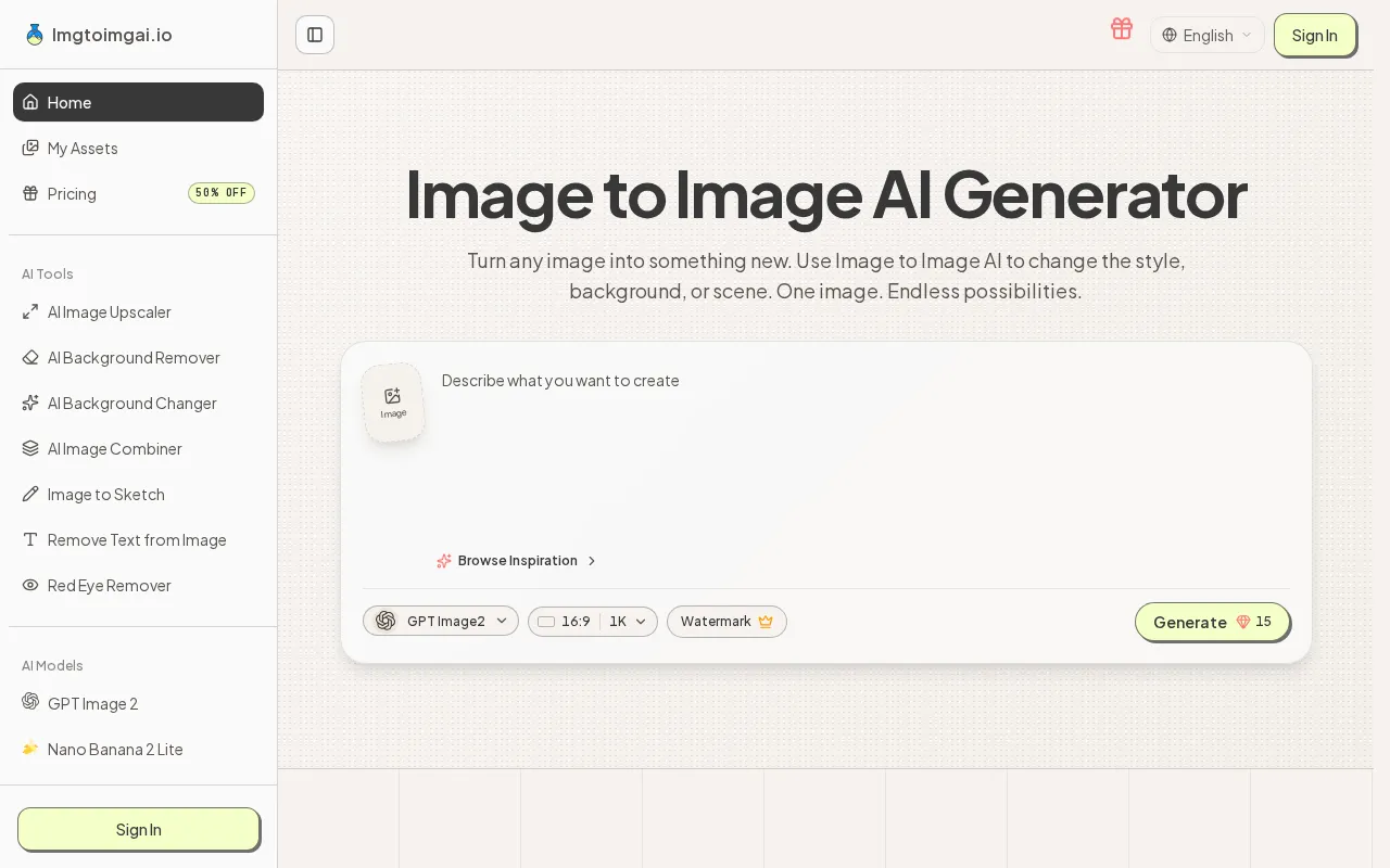 Image to Image AI Generator — preview screenshot