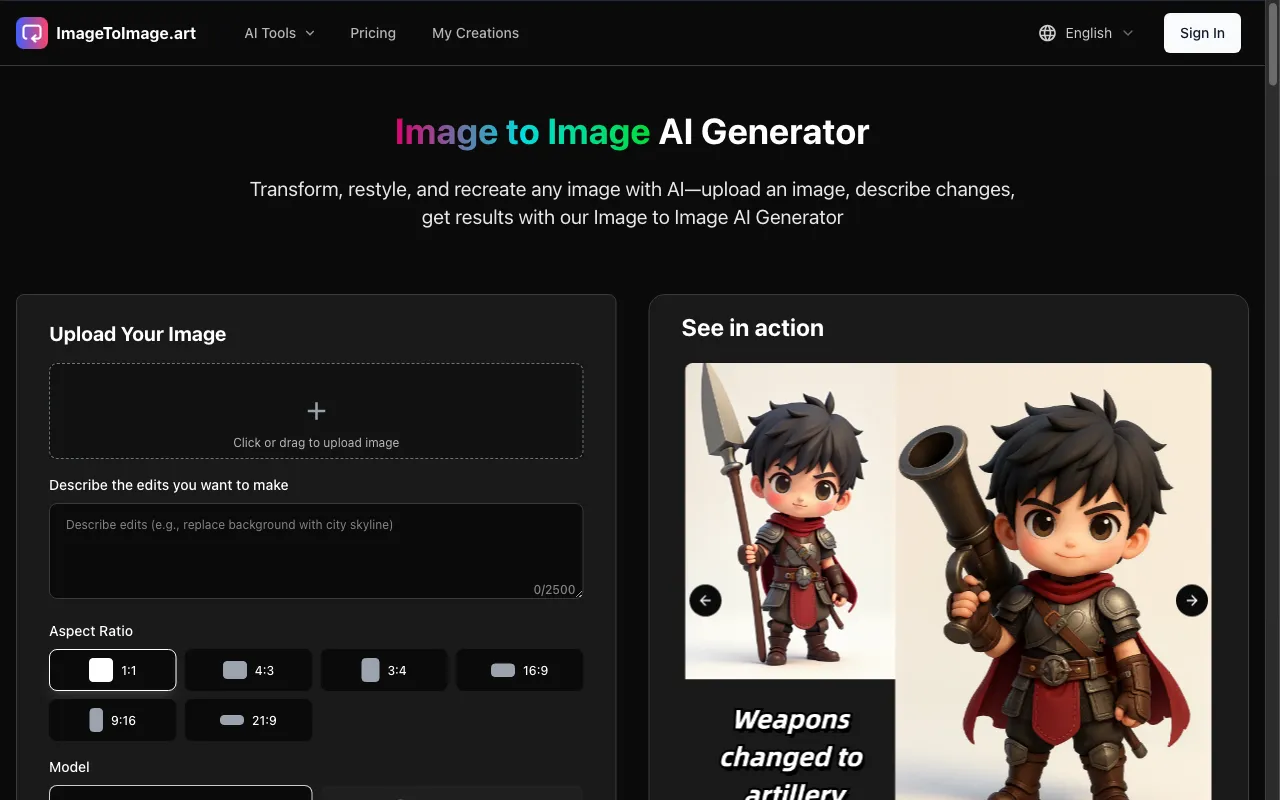 Image to Image AI Generator — preview screenshot