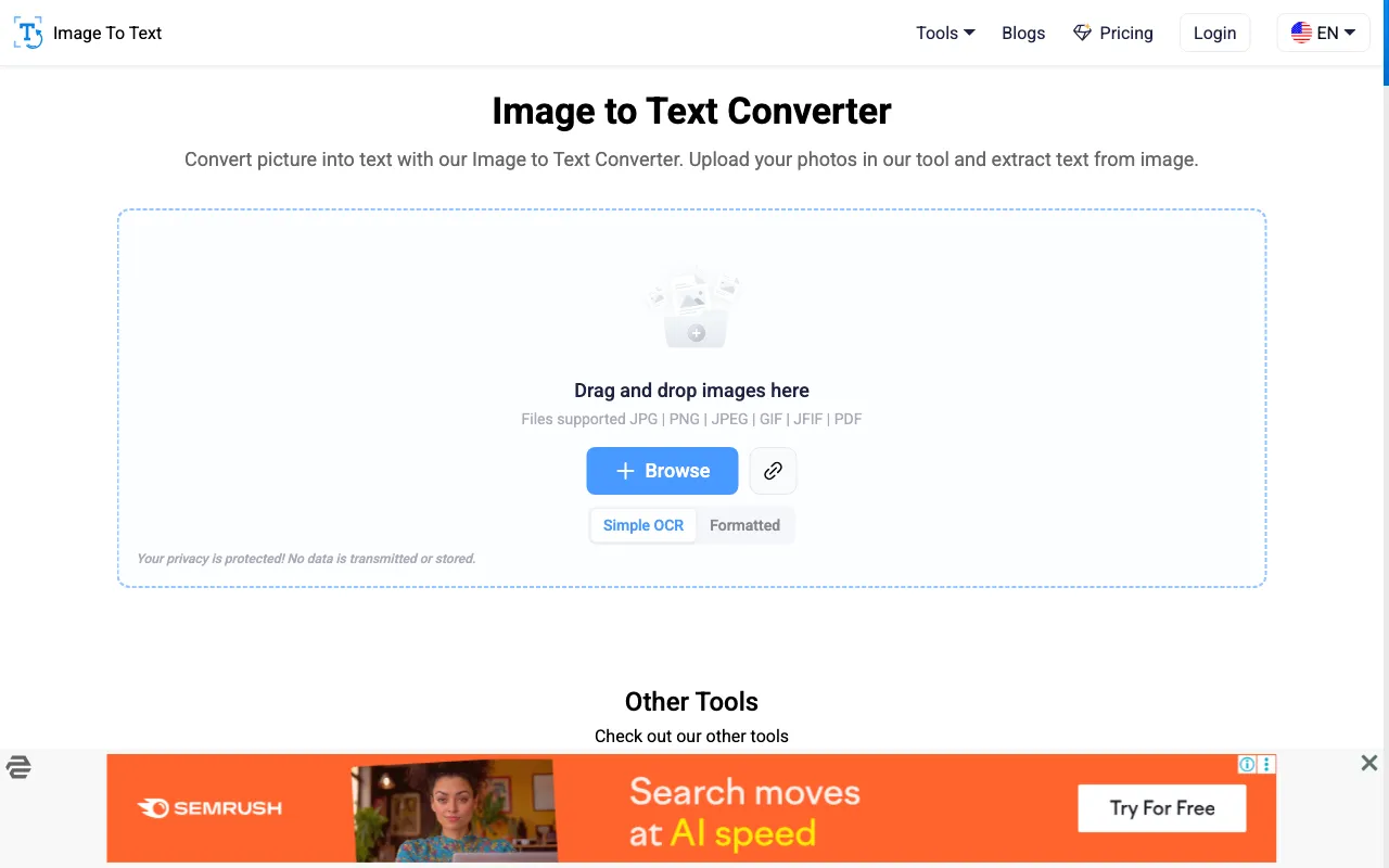 imagetotext.io — preview screenshot