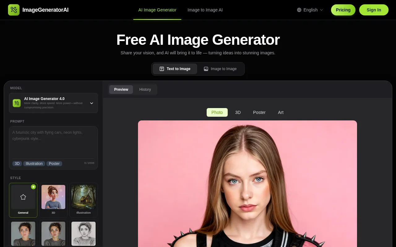 ImageGeneratorAI.io — preview screenshot