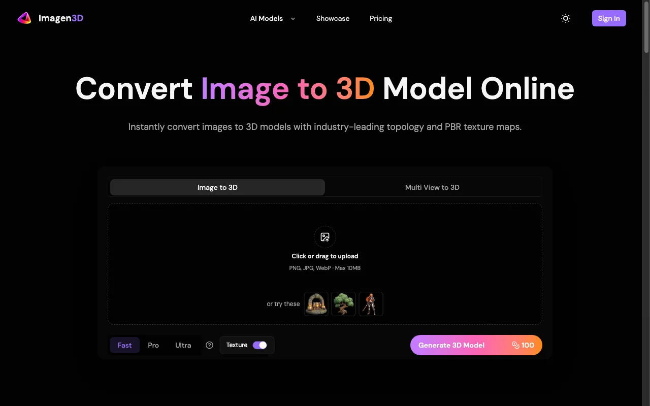 Imagen3D — preview screenshot