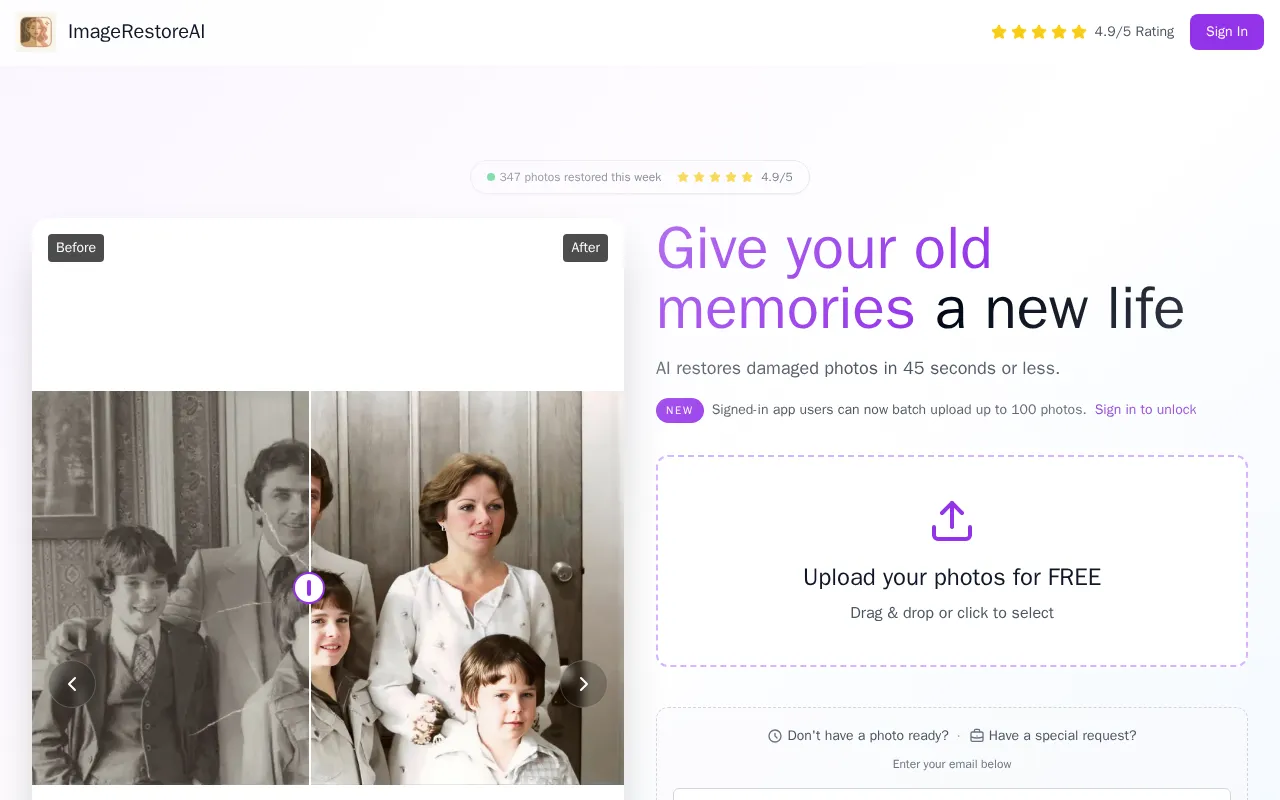 Imagerestoreai — preview screenshot