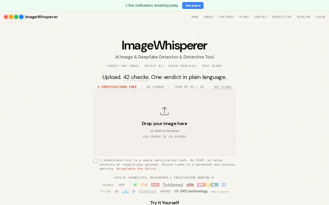 ImageWhisperer — preview screenshot