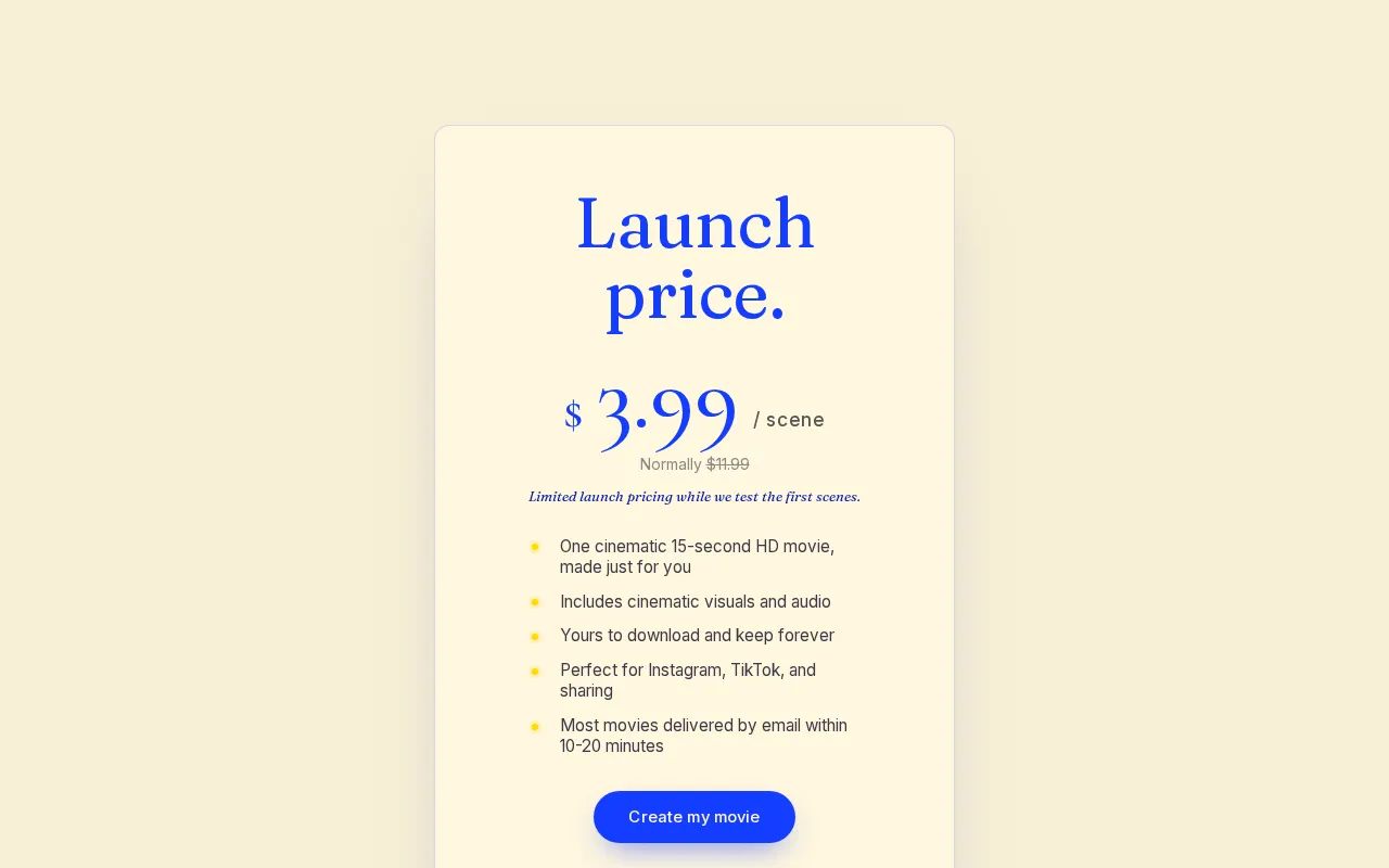 Imagine It — pricing page