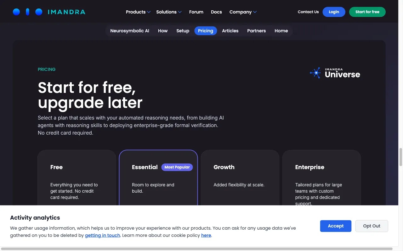 imandra.ai — pricing page