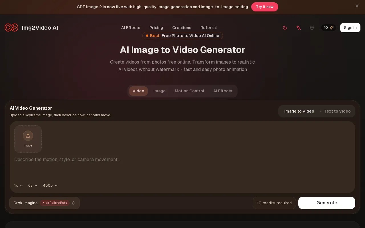 Img2Videoai — preview screenshot
