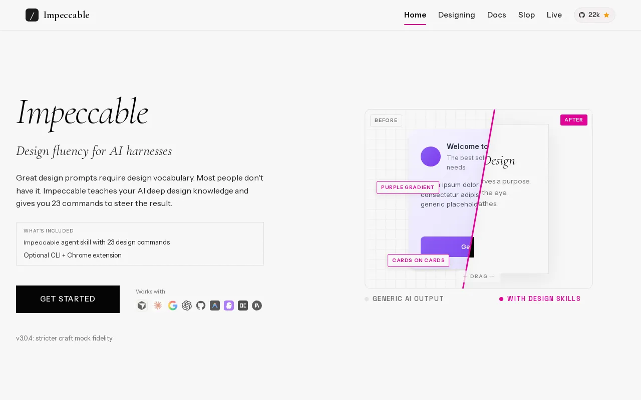 Impeccable — preview screenshot