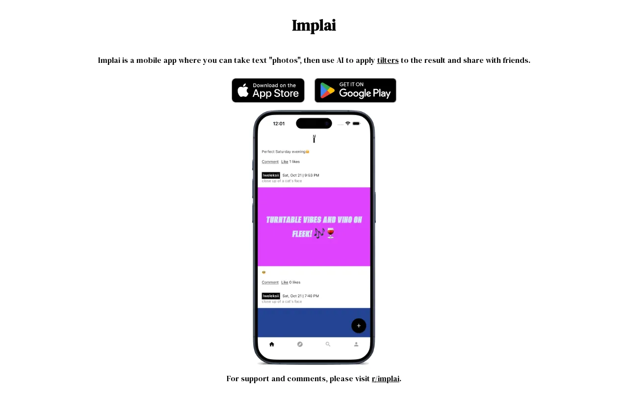 Implai — preview screenshot