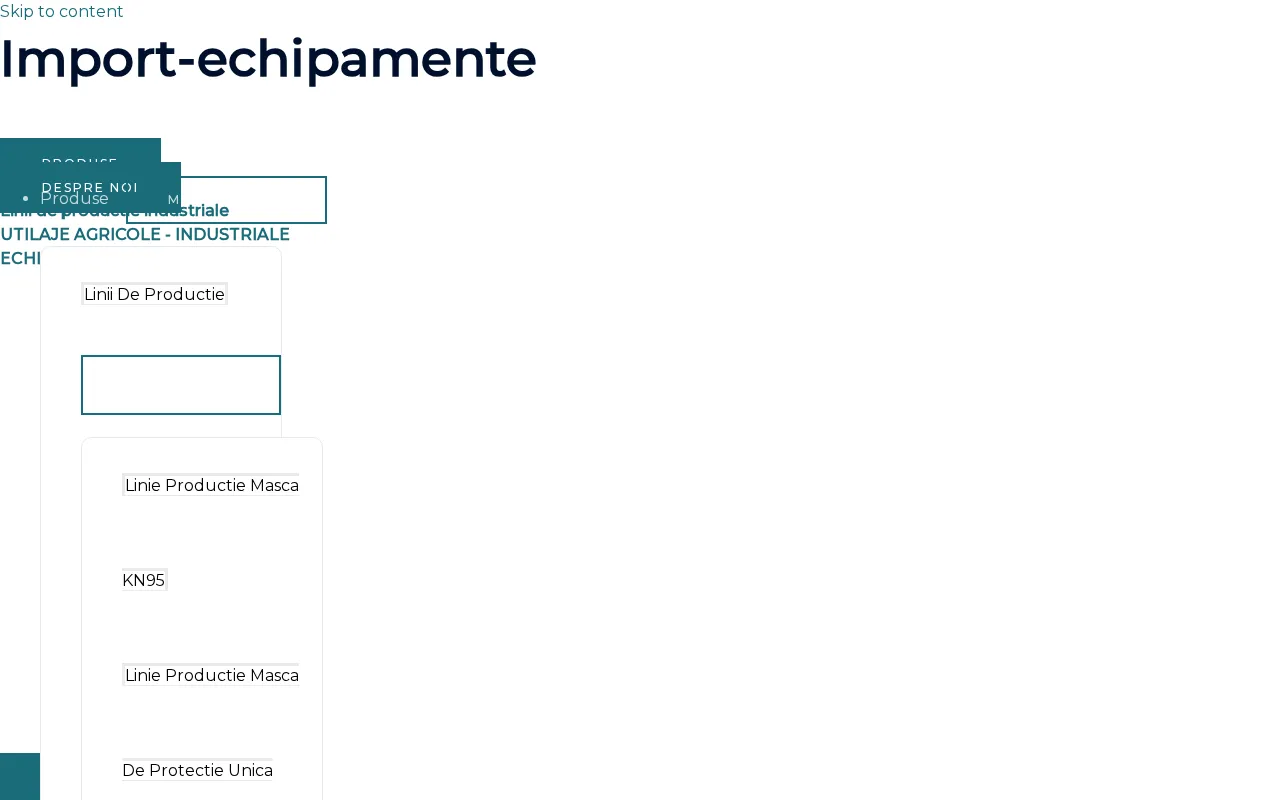 Import Echipamente Utilaje Linii de Productie Romania — preview screenshot