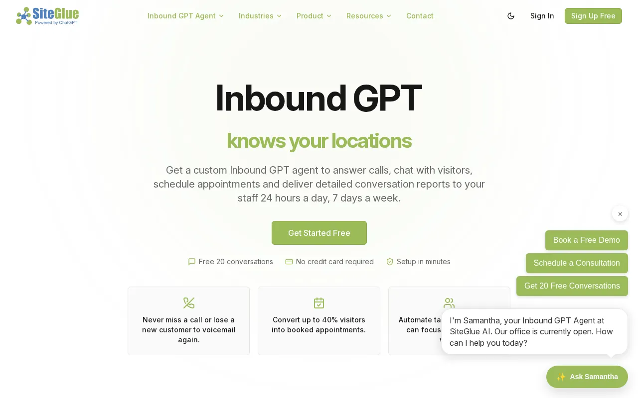 Inbound GPT Agent — preview screenshot