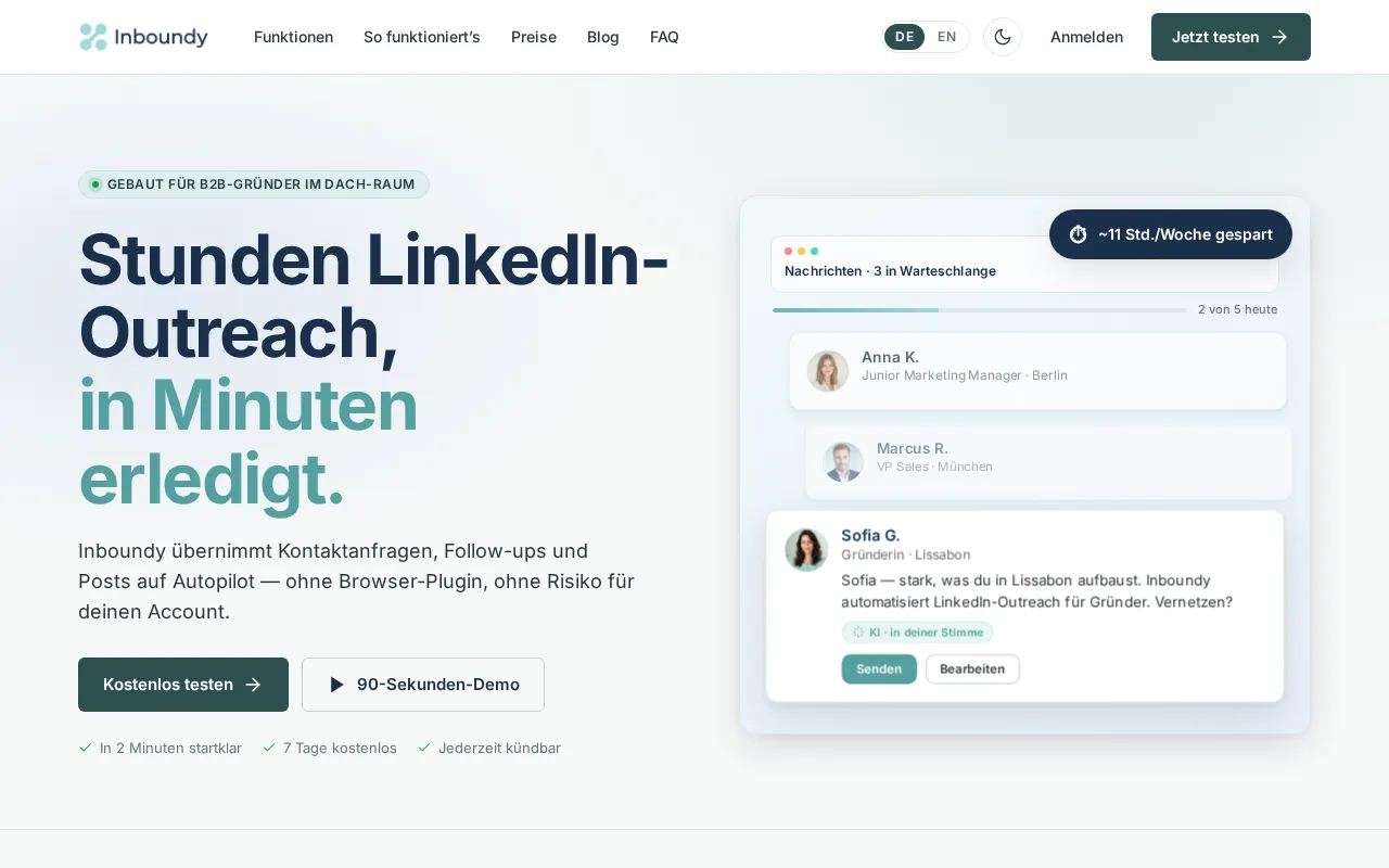 Inboundy — pricing page