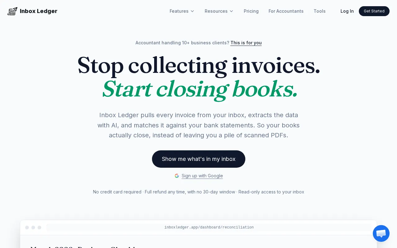 Inbox Ledger — preview screenshot