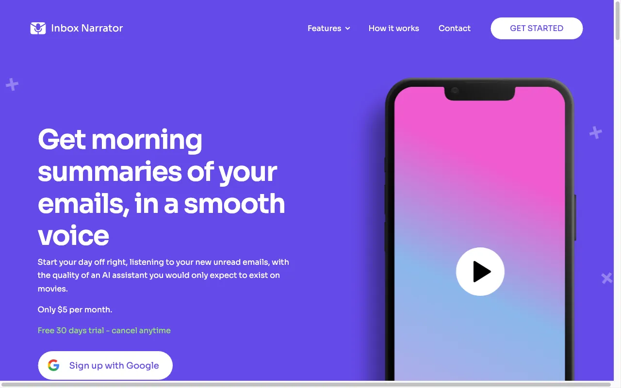 Inbox Narrator — preview screenshot