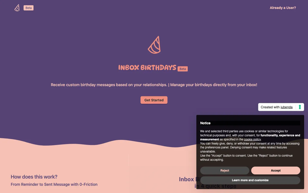 InboxBirthdays — preview screenshot