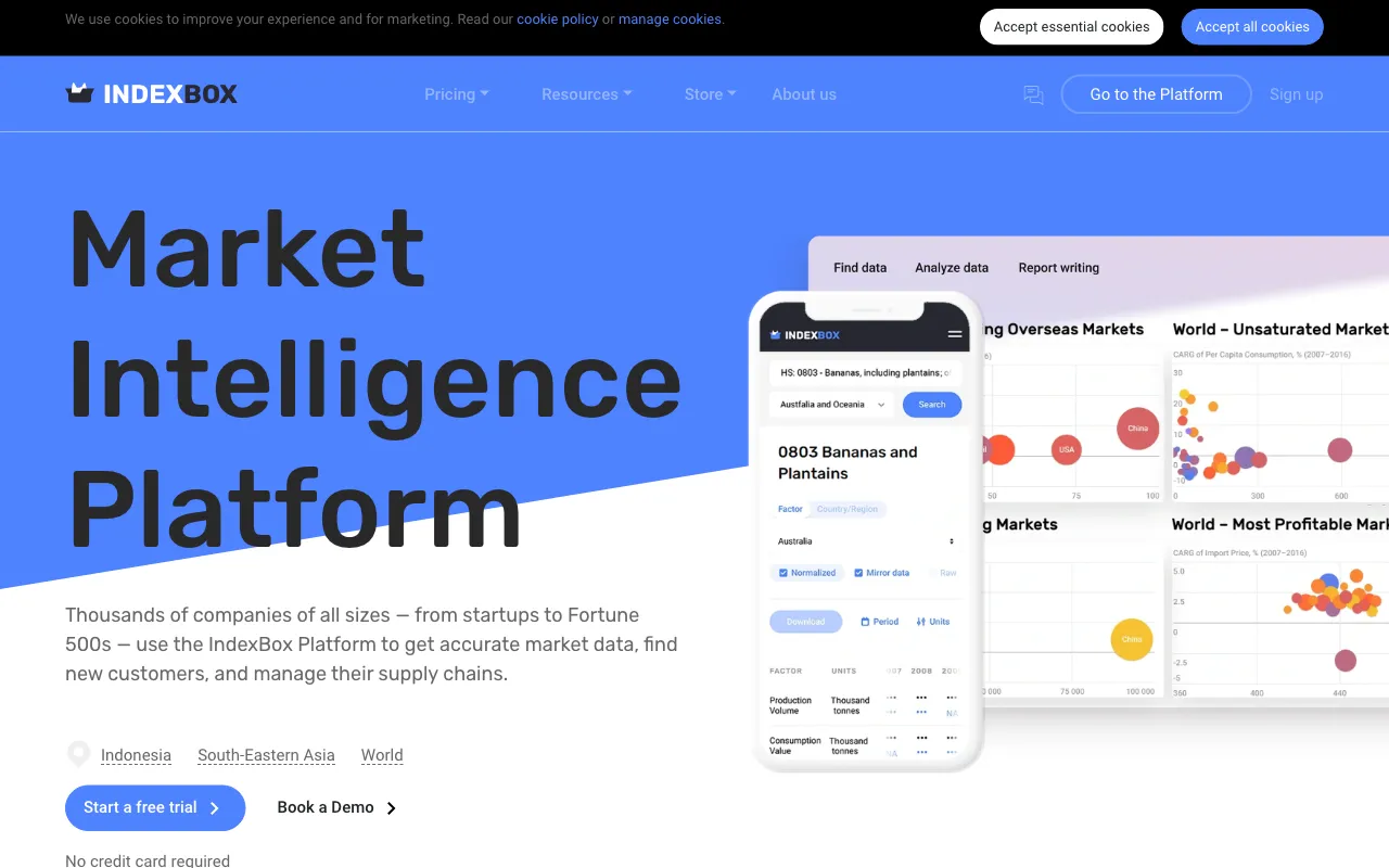 IndexBox — pricing page