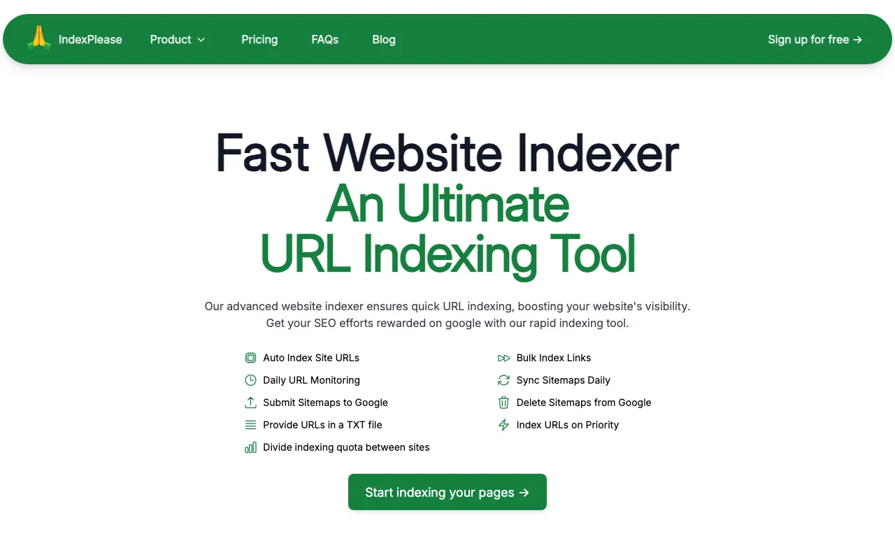 IndexPlease — preview screenshot