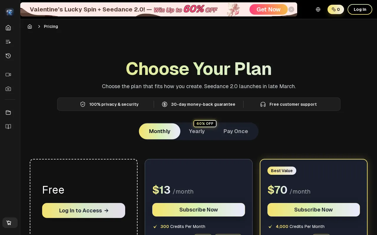 Industry's Fastest Sora Watermark Remover — pricing page