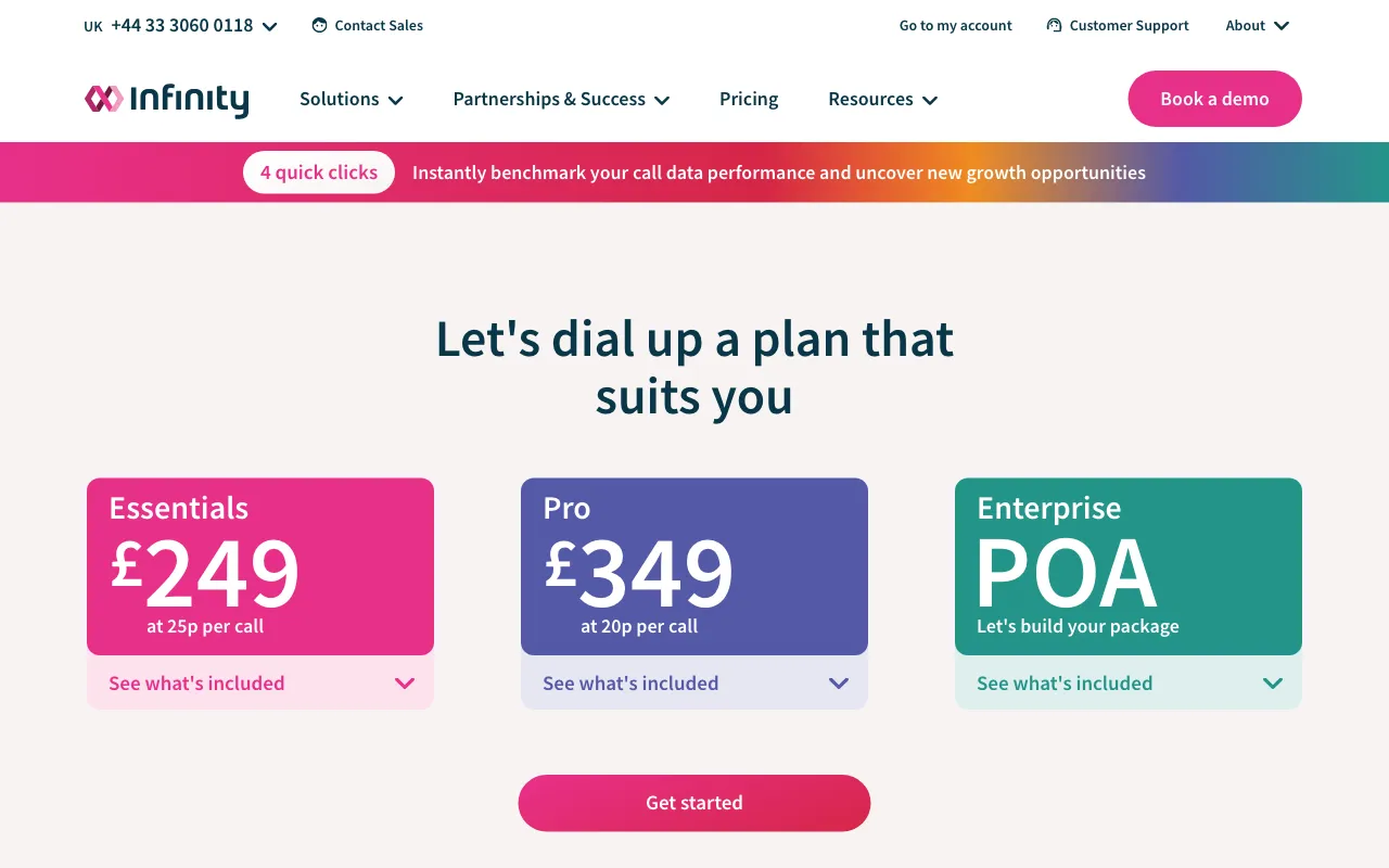 infinitycloud.com — pricing page