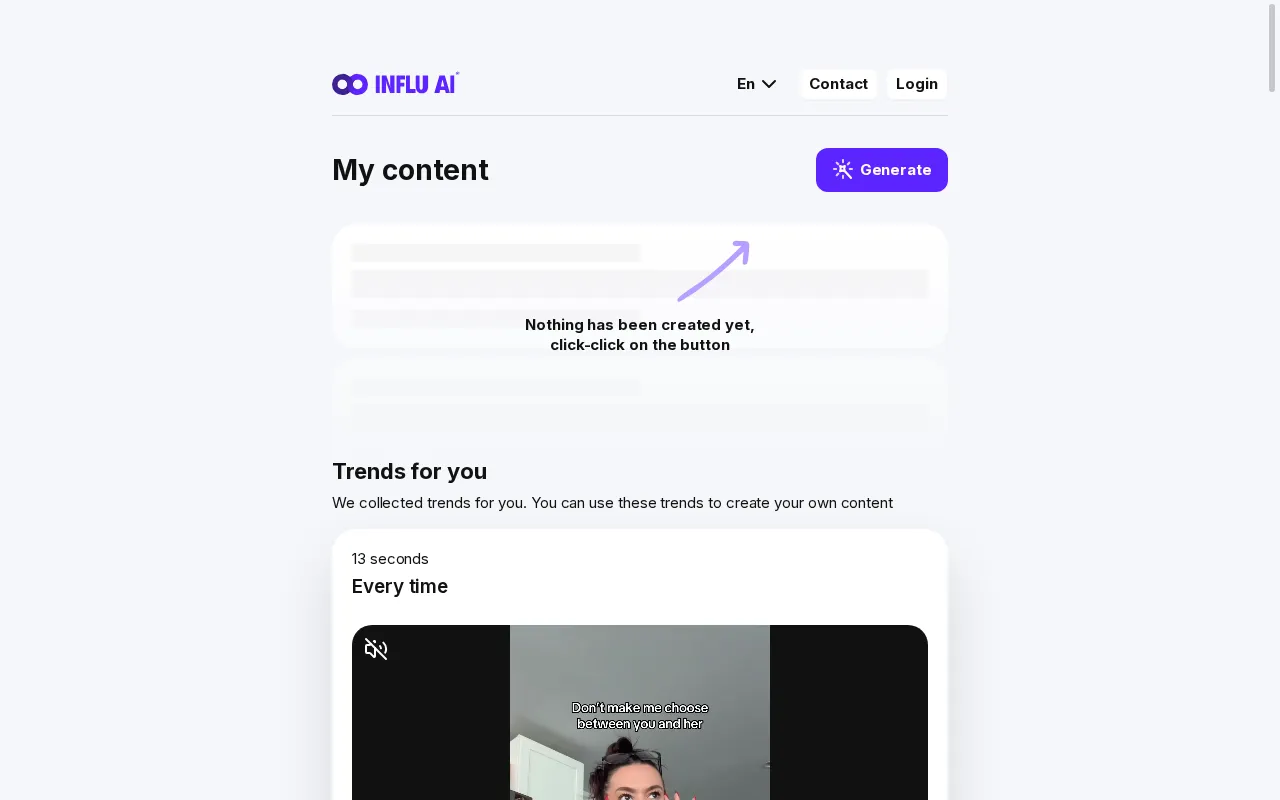 InfluAI — preview screenshot