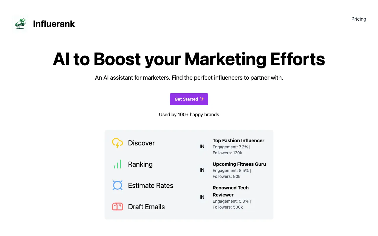 Influerank — preview screenshot