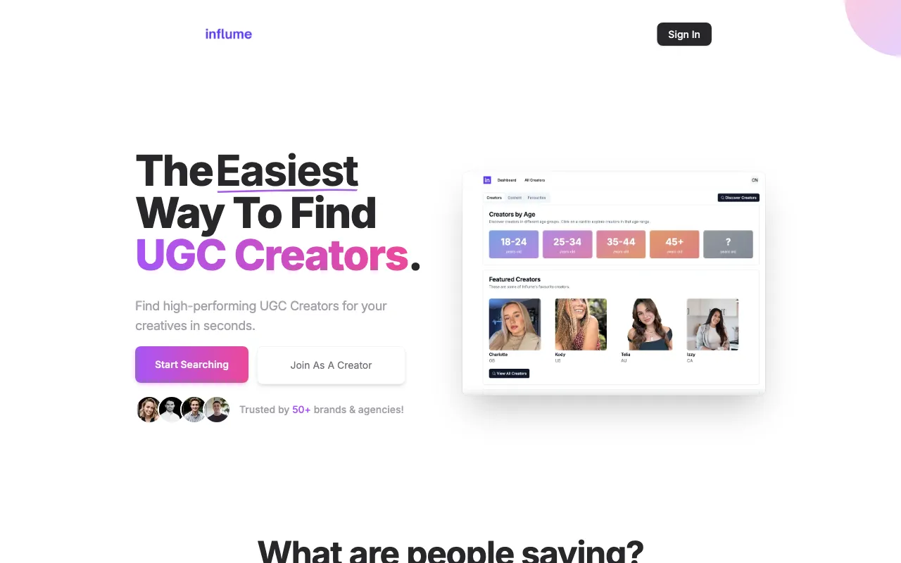 Influme — preview screenshot