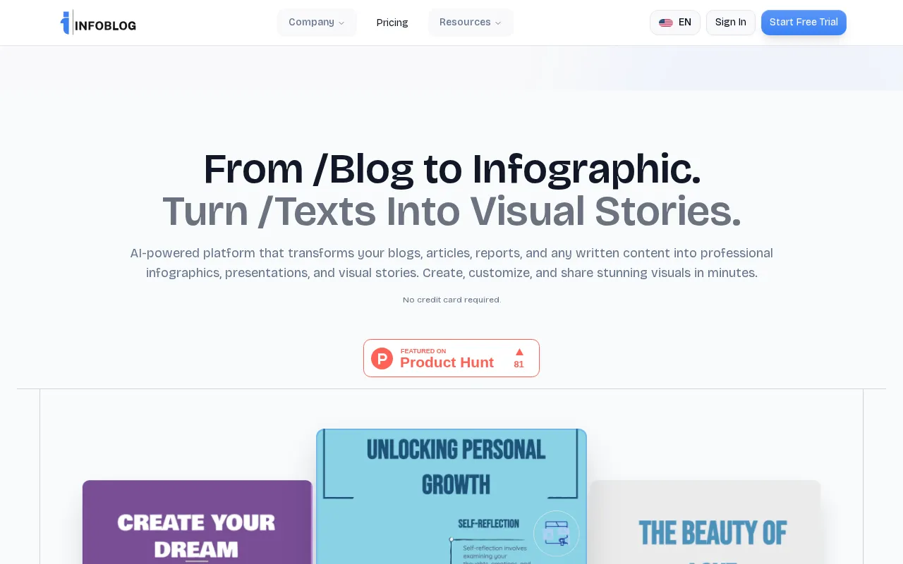 InfoBlog — pricing page
