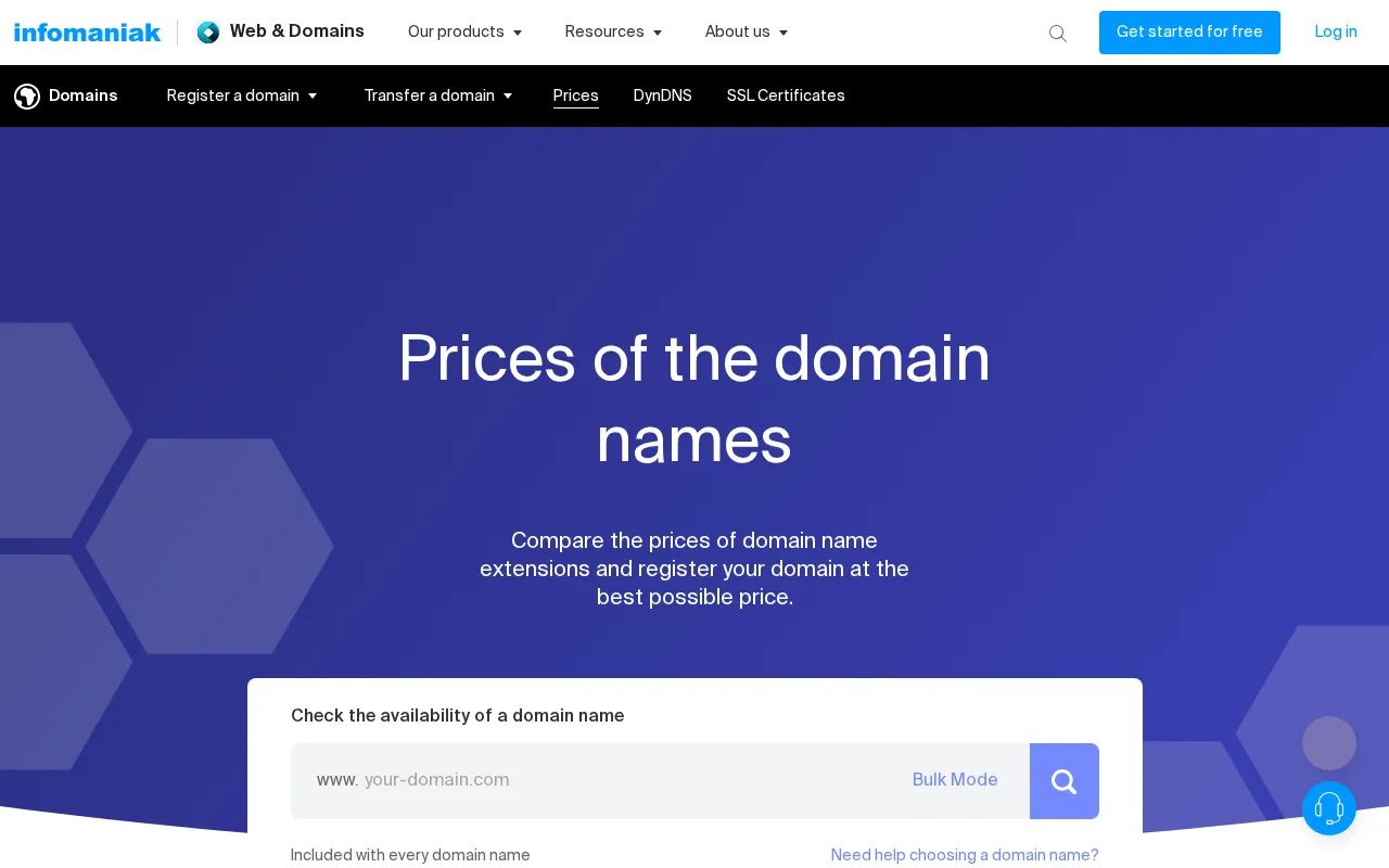 Infomaniak — pricing page