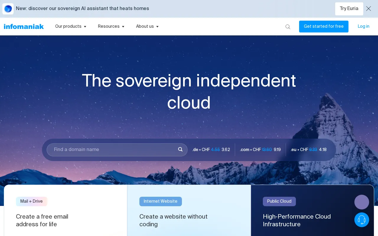 Infomaniak — preview screenshot