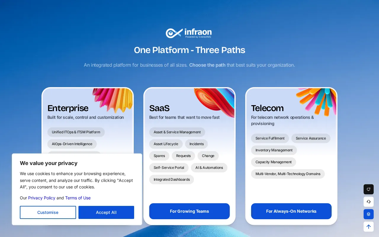 Infraon AIOps — preview screenshot