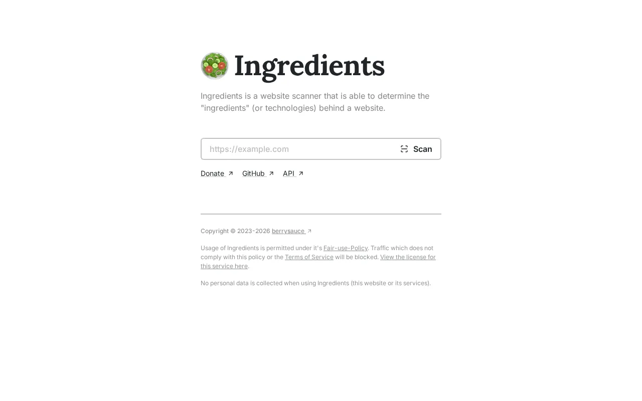 Ingredients — preview screenshot