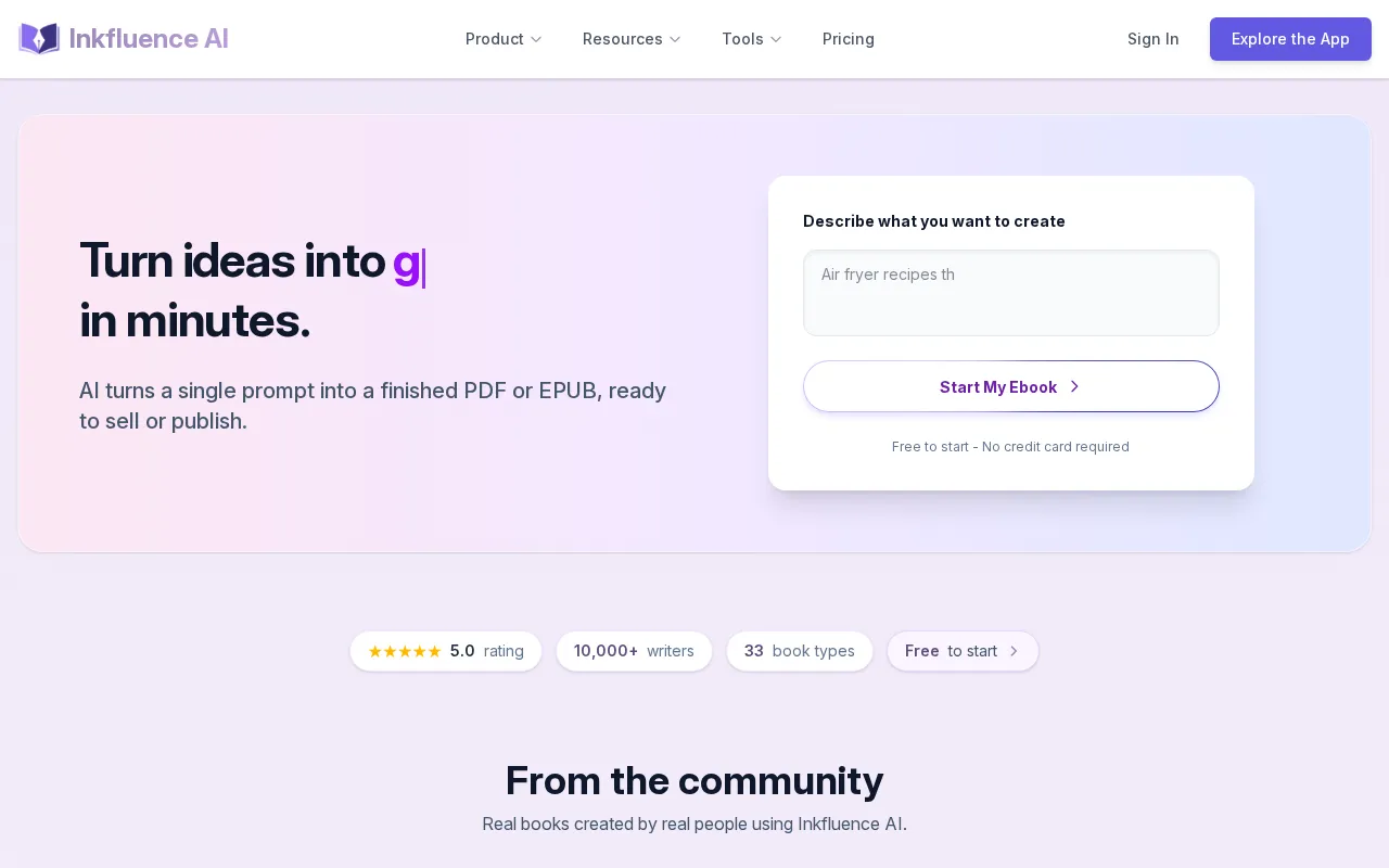 Inkfluence AI — preview screenshot