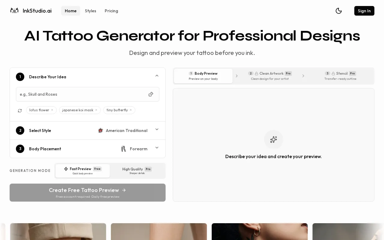 InkStudio.ai — preview screenshot