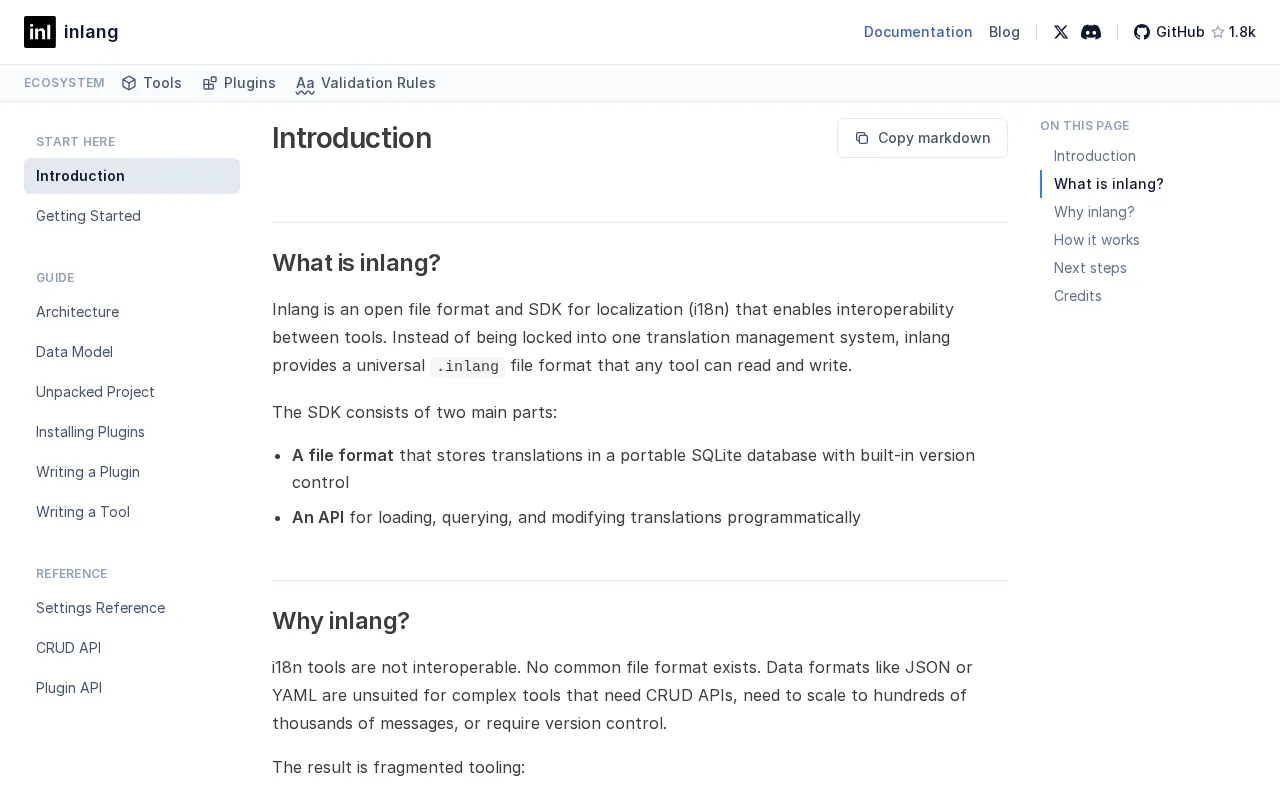 inlang IDE Extension (i18n) — preview screenshot