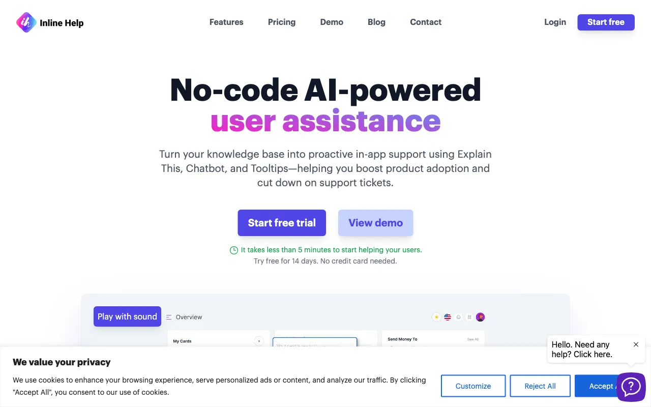 Inline Help — preview screenshot