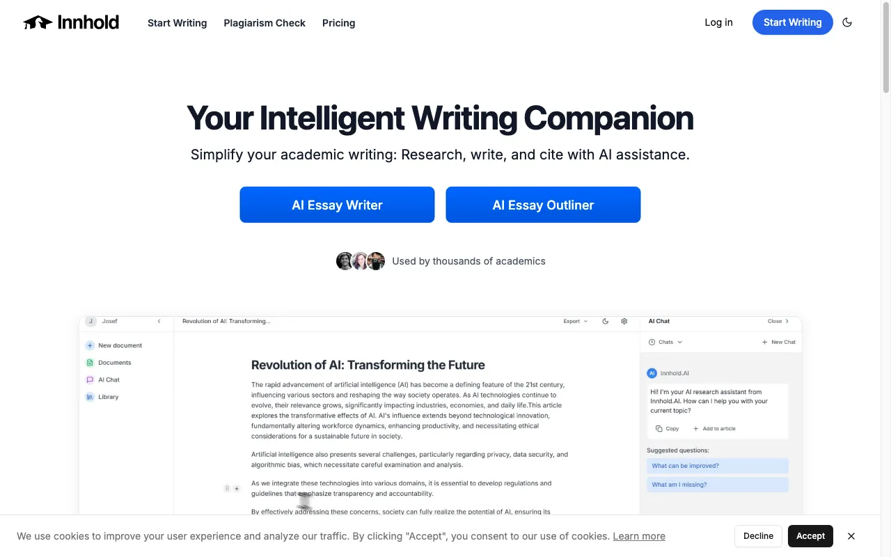 innhold.ai — preview screenshot