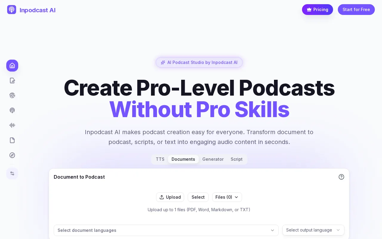 Inpodcast AI — preview screenshot