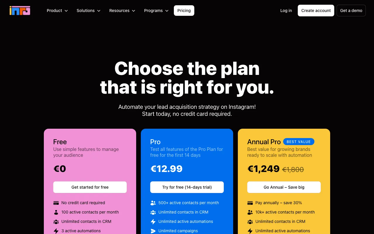 Inrō — pricing page